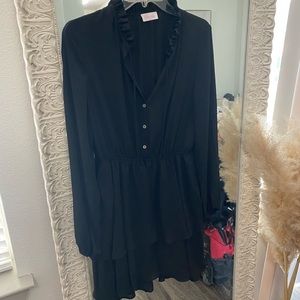 Pink lily tiered dress